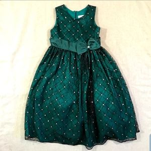 Jayne Copeland Girls 6/6X Green Formal Dress